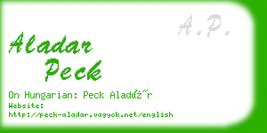 aladar peck business card